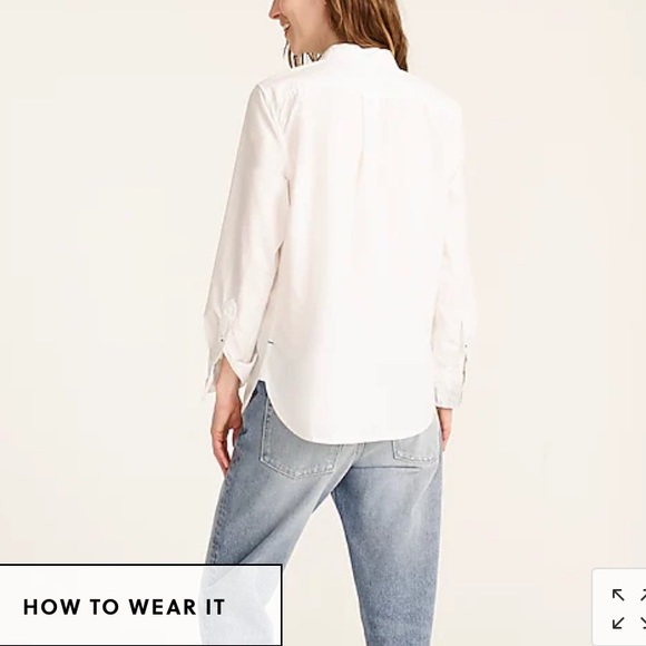 J Crew Classic-fit washed cotton poplin shirt AW245 - Picture 3 of 5